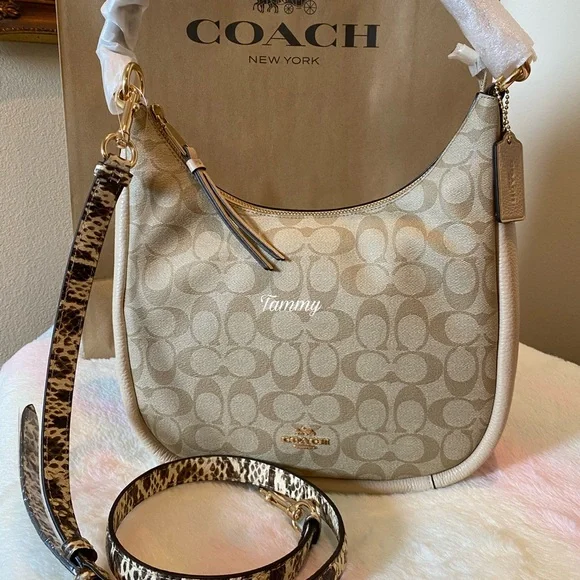 Signature Coach coated canvas and refined pebble leather Coach C5678 Convertible Mini Backpack In Signature Canvas  main image 4